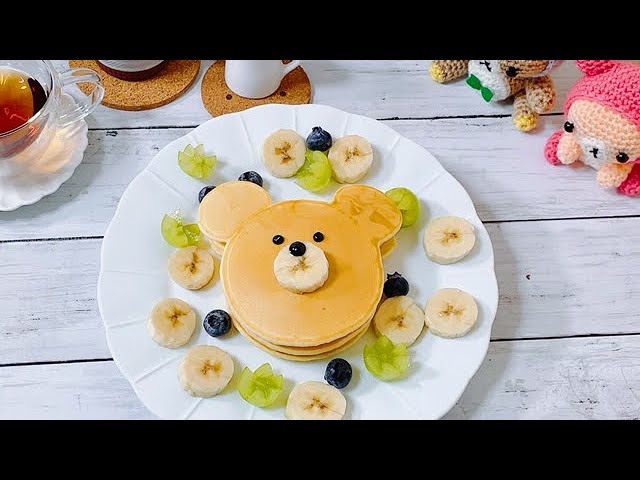 かわいいくまちゃんホットケーキ Cute bear hot cake - YouTube