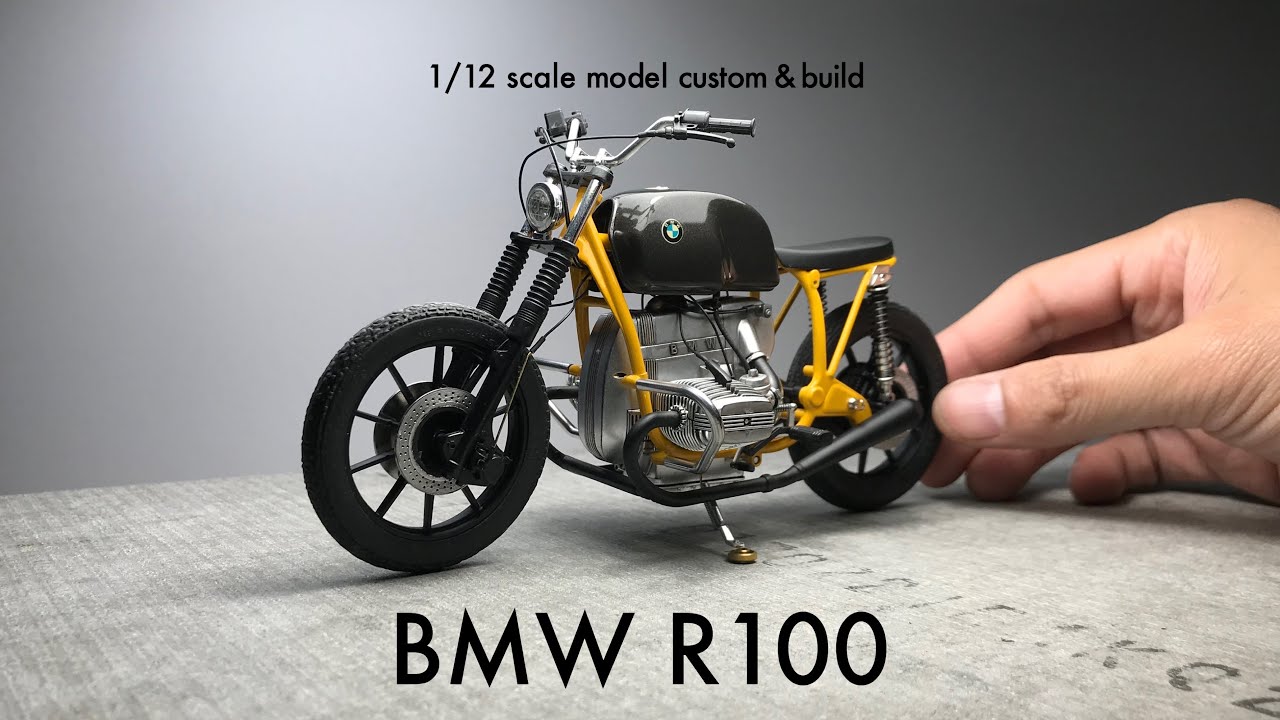 Building Aoshima and Imai 1/12 BMW R100 Scale Model Custom - YouTube