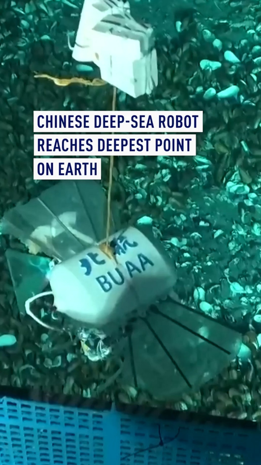 Chinese deep-sea robot reaches deepest point on Earth - YouTube
