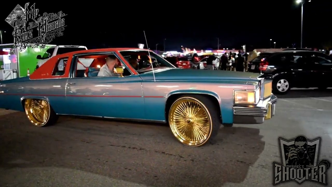 34_ST_'s CADILLAC COUPE DEVILLE ON ALL GOLD DAYTONS!!!! - YouTube