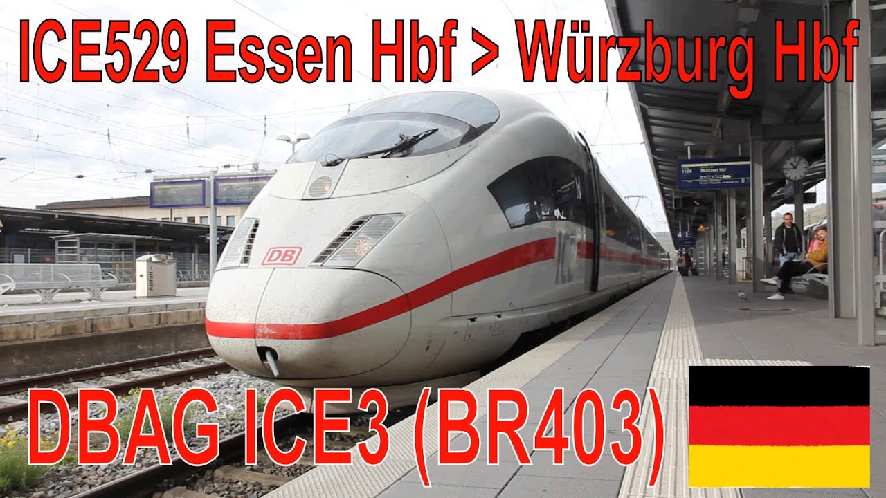 前面展望あり】Deutsch bahn ICE3 BR403 / ICE529 Essen - Würzburg