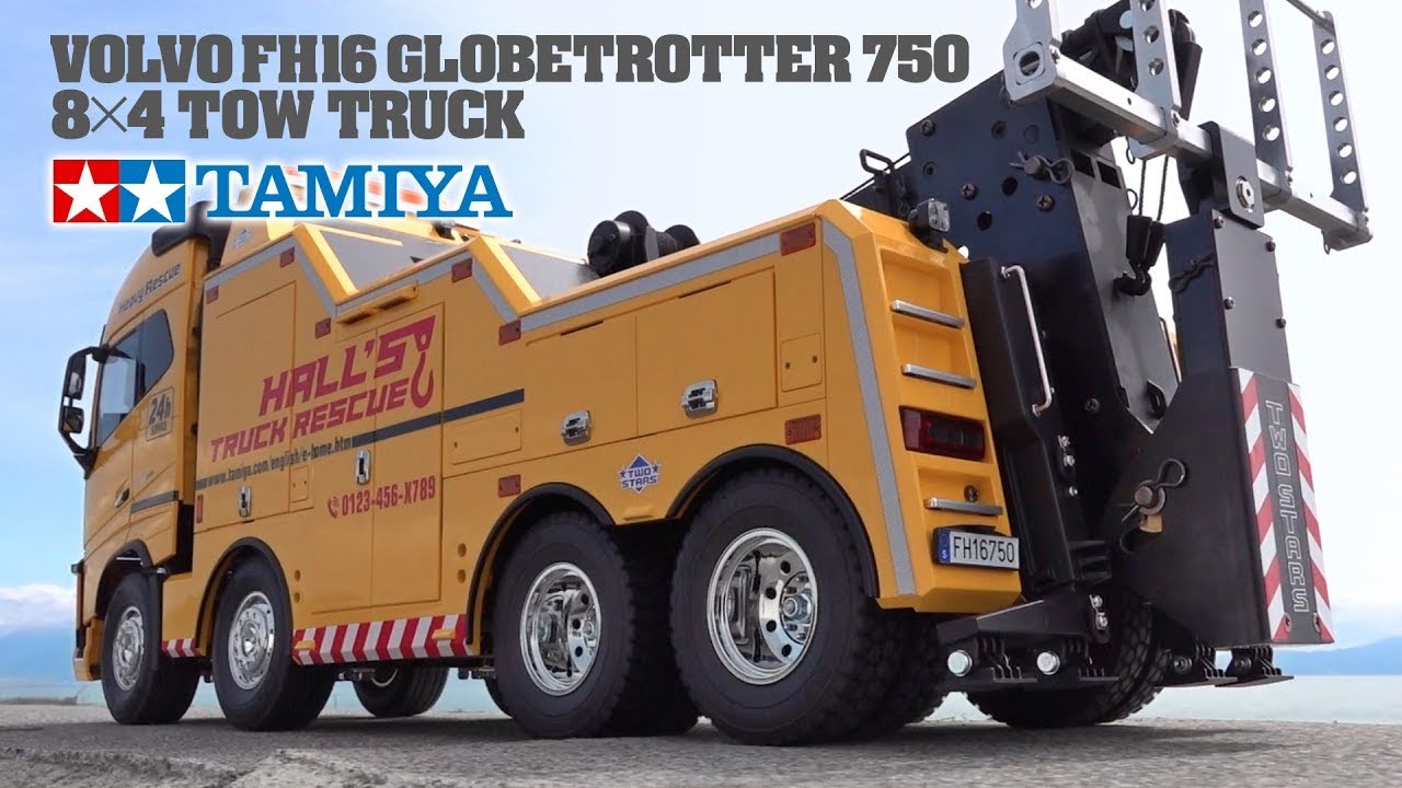 TAMIYA 1/14 R/C VOLVO FH16 GLOBETROTTER 750 8x4 TOW TRUCK ボルボ