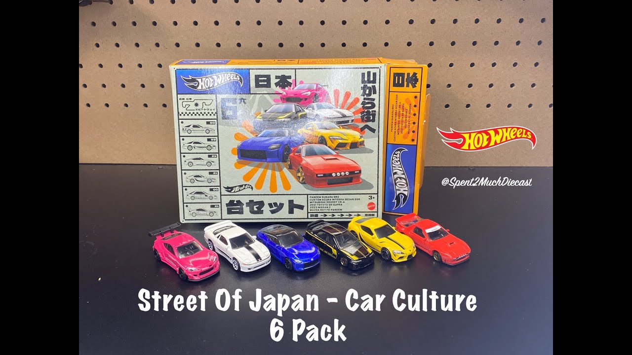 Streets Of Japan Car Culture 6 Pack by Hot Wheels | Acura | Subaru