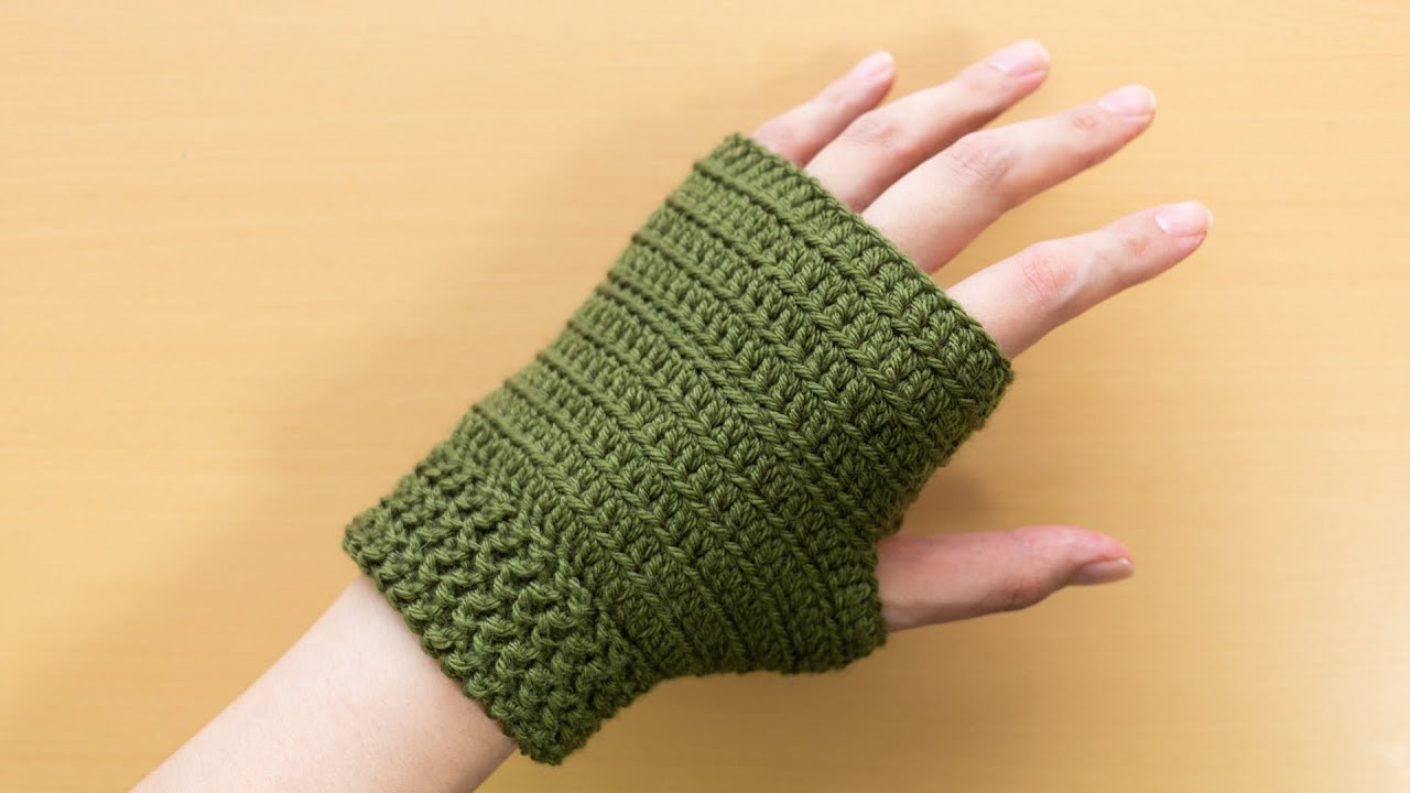 Zigzag knitting] The easiest way to crochet hand warmers - YouTube