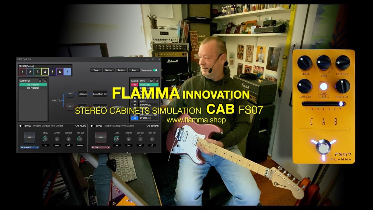 Flamma: CAB FS07 - Stereo Cabinets Simulator - YouTube