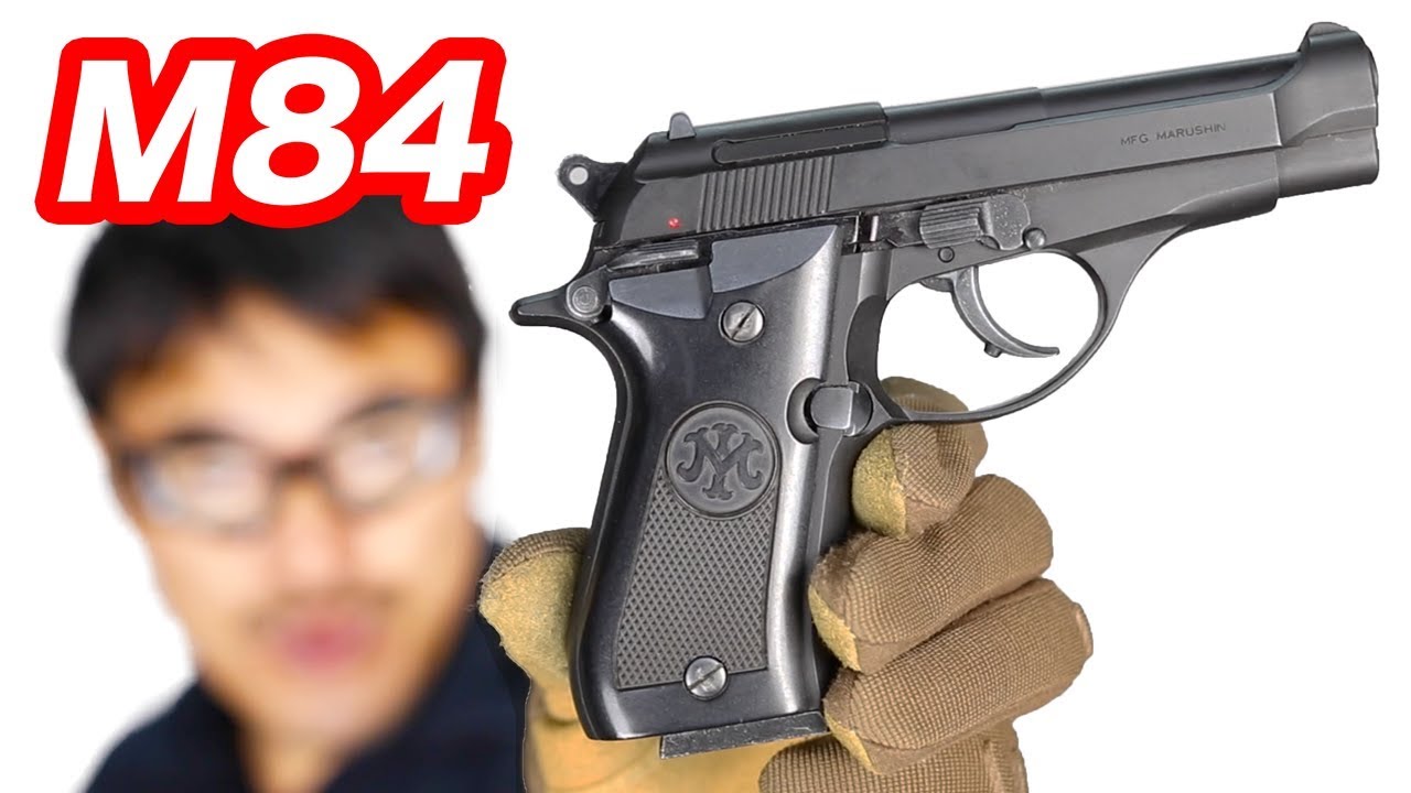 マルシン ベレッタM84 HW ガスガン マック堺エアガンレビュー - YouTube
