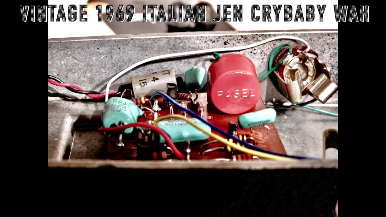 Vintage 1969 Italian Jen crybaby wah early red Fasel version