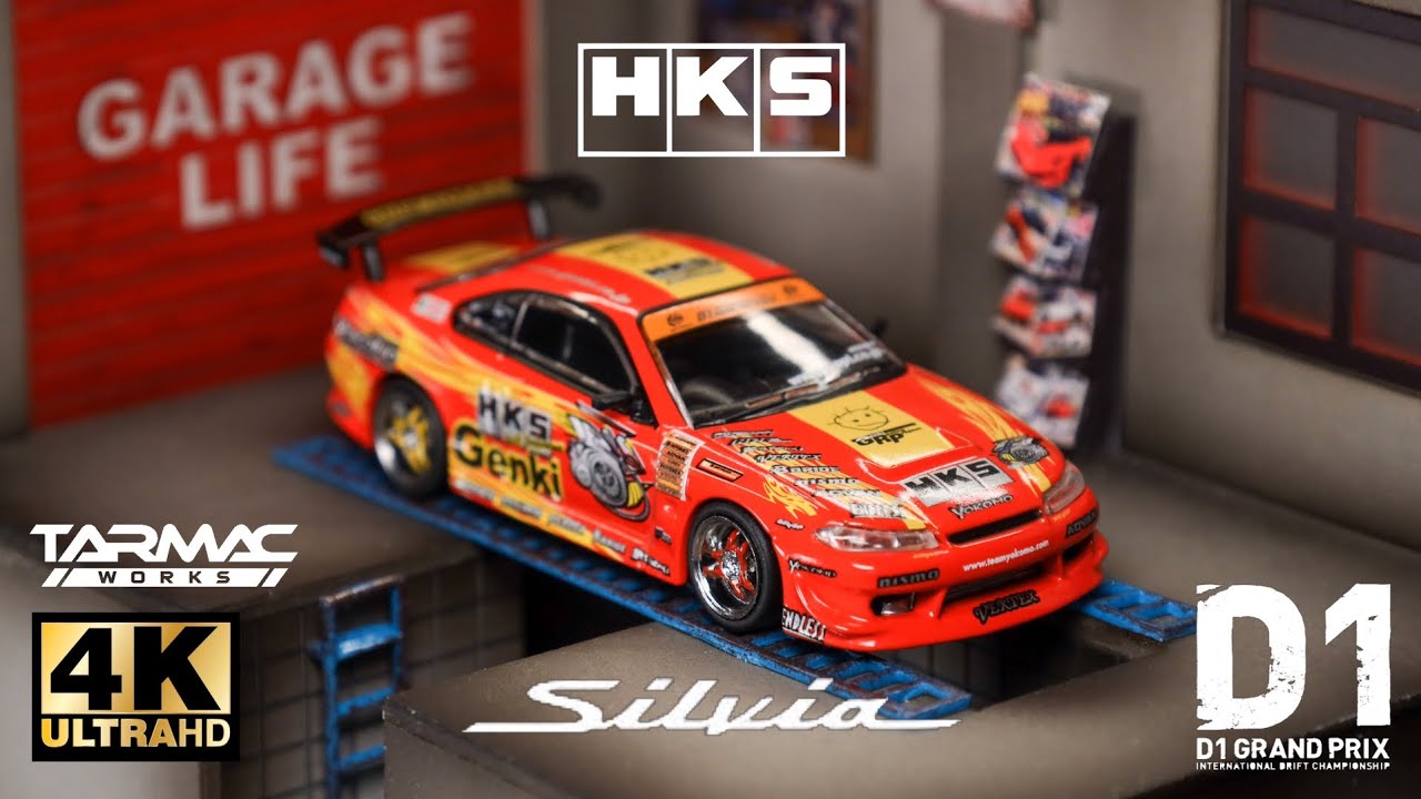 Tarmac Works 1:64 - HKS Hyper Silvia S15 RS-2 l Cinema Shot 4K
