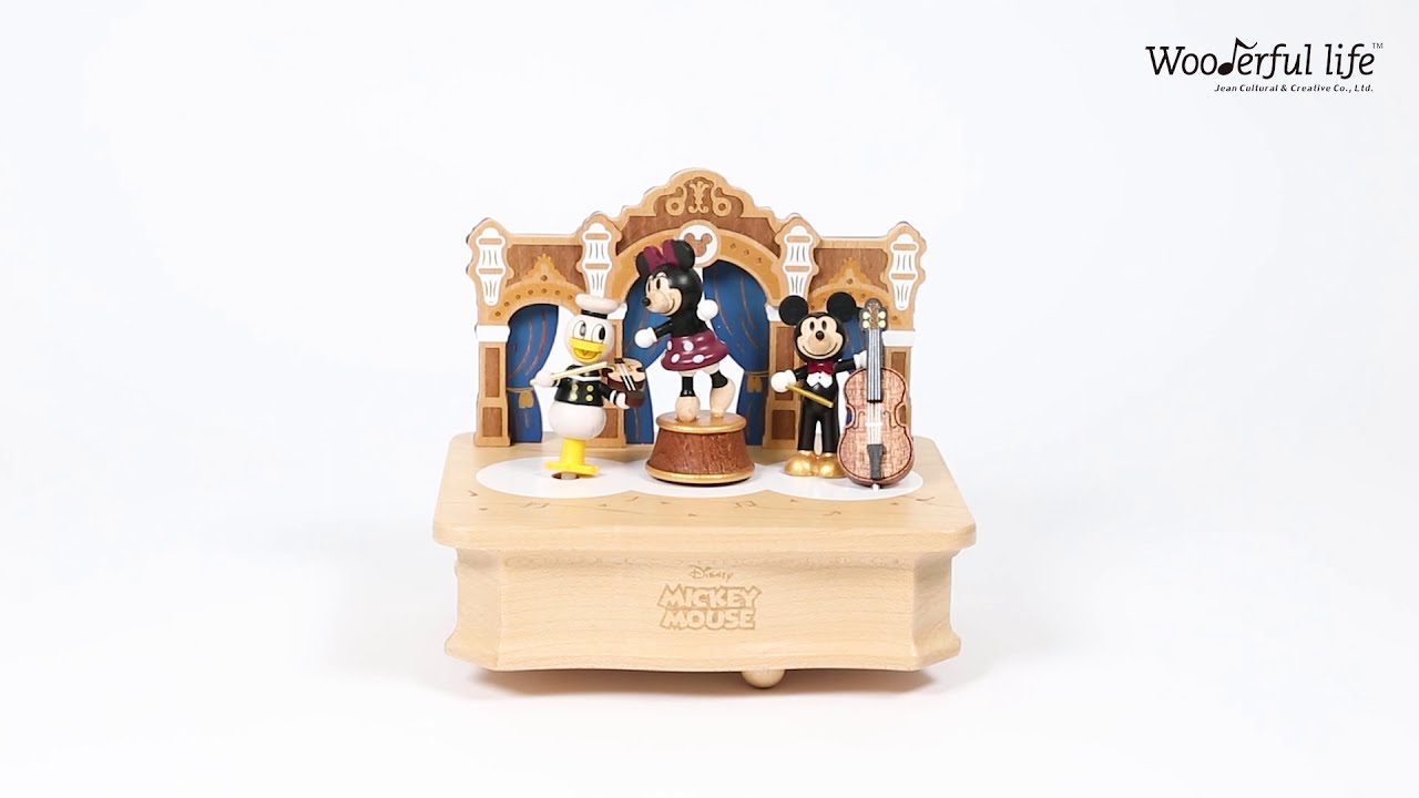 台湾 【レトロミッキー】ディズニー スイングターンテーブルオルゴール