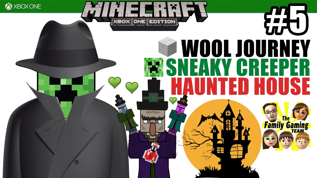 Dad & Sons plays MINECRAFT XBOX ONE: Wool Journey / Sneaky Creeper