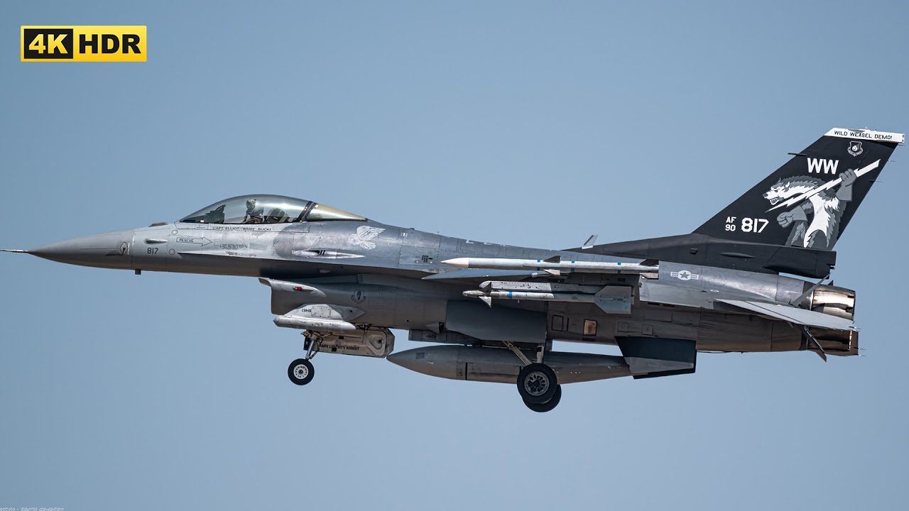 2022.4.12 三沢基地 F-16 デモチーム塗装機 ローカルフライト