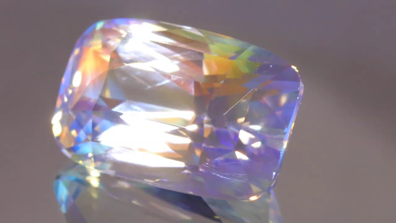 天然アンデシンラブラドライト 12.74ct 【幻想的レインボー】 大粒 美