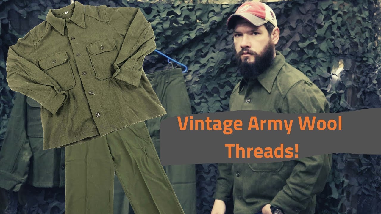 Awesome Vintage Army Wool - US Army OG 108 Winter Wool Shirt