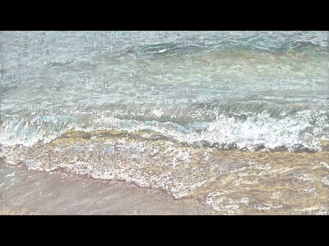 パステル画#68『波』 Pastel Painting softpastelart 風景画 絵の描き