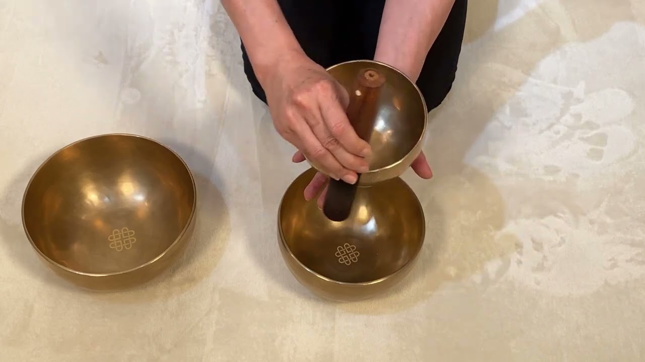 深い安らぎをもたらす音色 チベット・シンギングボウル渋金3点セット
