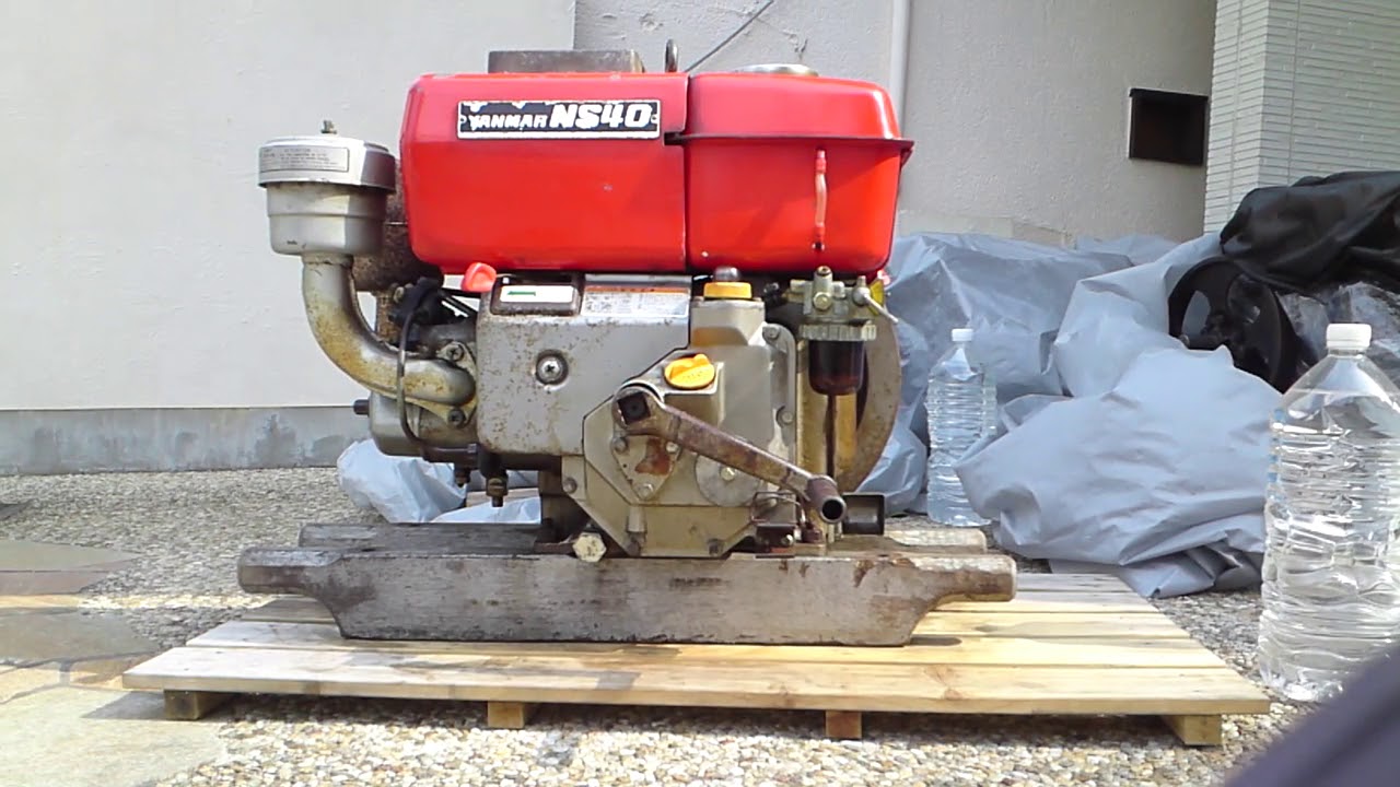 発動機「ヤンマーディーゼル NS40型」（起動方法） Oil engine
