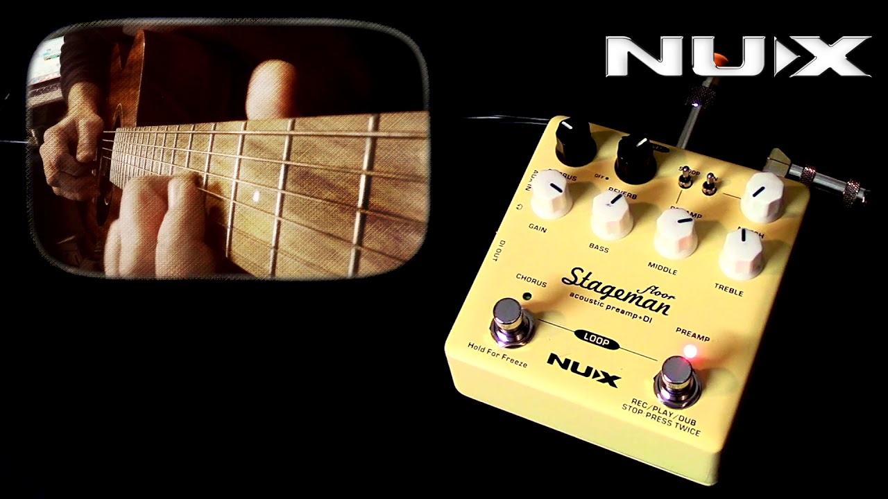 NuX NAP-5 Stageman Floor Deluxe Acoustic Preamp DI Box w Looper