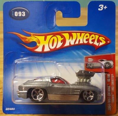 Hot Wheels 1963 Corvette 2004 First Editions Tooned Silver On
