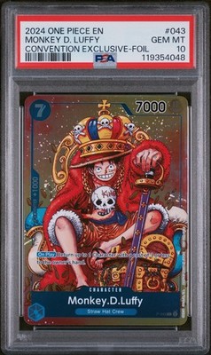 PSA 10 - Monkey D. Luffy P-043 FOIL Convention Exclusive Promo One