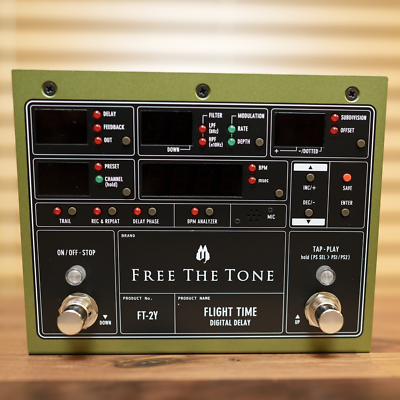 Free The Tone FT-2Y FLIGHT TIME Digital Delay Guitar Effects Pedal