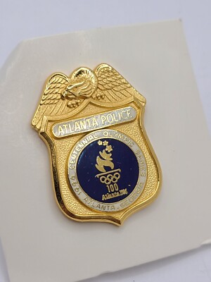 ATLANTA POLICE LAPEL Centennial Olympic Collectible Gold Tone Pin