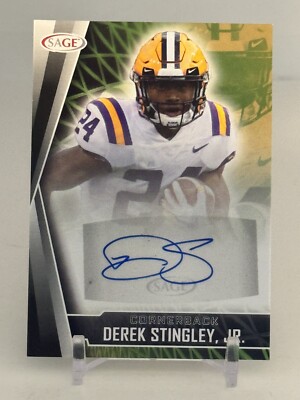 Derek Stingley Jr. 2022 Sage High Series Autograph Black #A-DSJ
