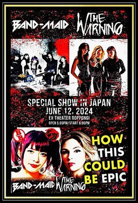 BAND-MAID THE WARNING TOUR ART POSTER 🇯🇵 TIN POSTER 12 X 8 INCH