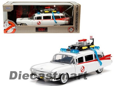 JADA HOLLYWOOD RIDES 1:24 GHOSTBUSTERS ECTO-1 DIECAST MODEL CAR