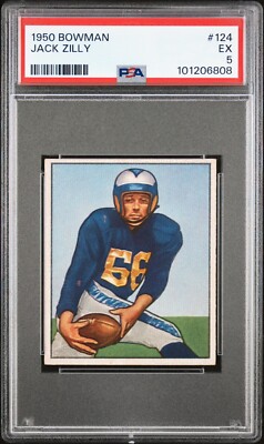 1950 Bowman #124 Jack Zilly Los Angeles Rams PSA 5 EX | eBay