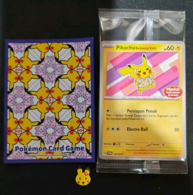 Pokemon Pikachu Berkemeja Batik Flower Pink Indonesia Journey 190