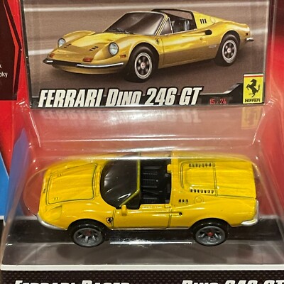 Hot Wheels Ferrari Racer DINO 246 GT Yellow New old stock Unopened