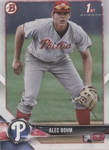 ALEC BOHM 2018 BOWMAN CHROME DRAFT REFRACTOR 1ST RC #BDC25 PSA 10