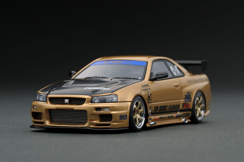 IG1482 TOP SECRET GT-R (BNR34) Gold – ignition model