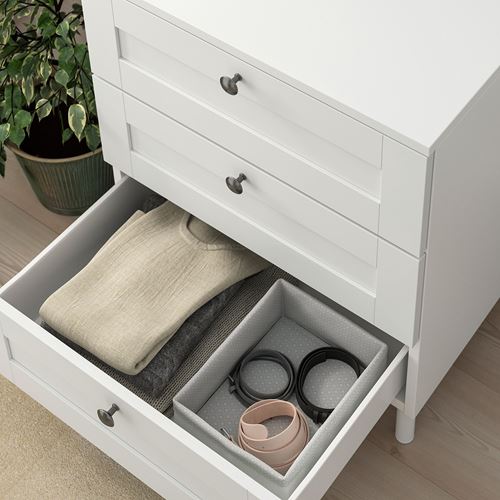 PLATSA/SANNIDAL white 60x57x73 cm chest of 3 drawers - 09487855 | IKEA