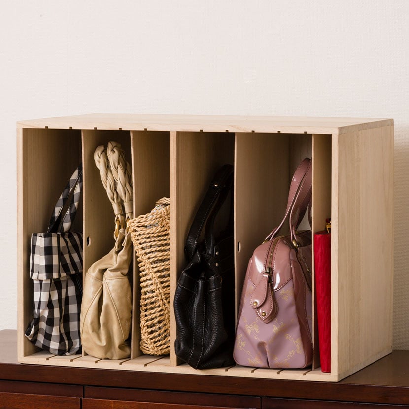 送料無料】 すっ桐カバンハウス ハイ 収納棚 バック収納 型崩れ防止