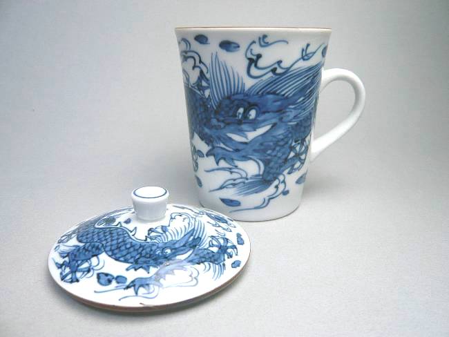 平八竜蓋付マグカップ 芳山 - 京焼清水焼 松韻堂