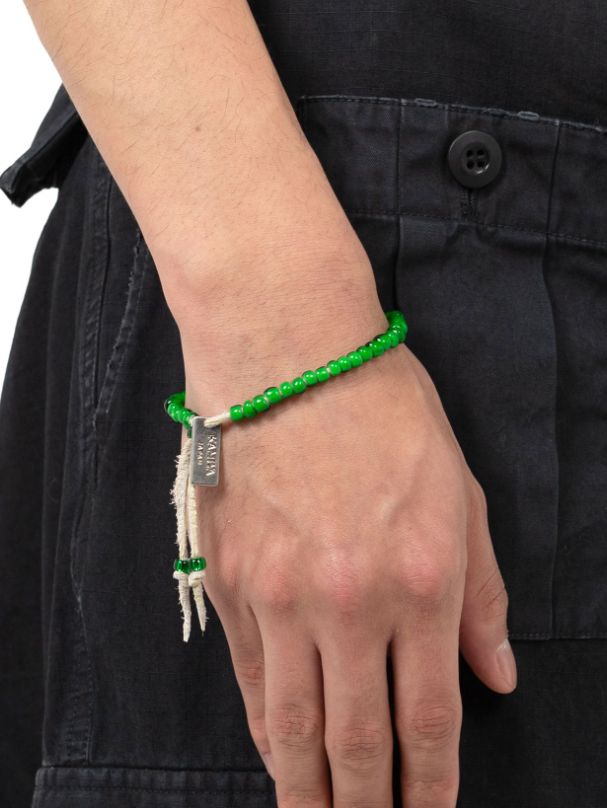 KAMIYA - GLASS BEADED BRACELET- グラスビーズブレスレット - AQUA