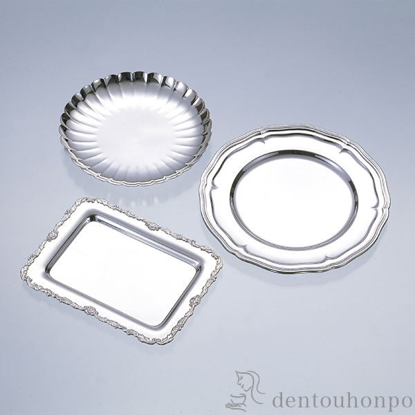 送料無料】 銀製 菊皿 B 8.0号 / 盛皿 プレート セット 食器