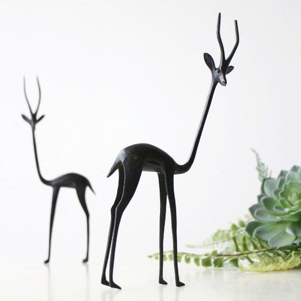 ガゼル 置物 オブジェ 雑貨 おしゃれ 置き物 スタイリッシュ