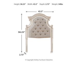 B74387 by Ashley Furniture - Realyn Full Upholstered Panel
