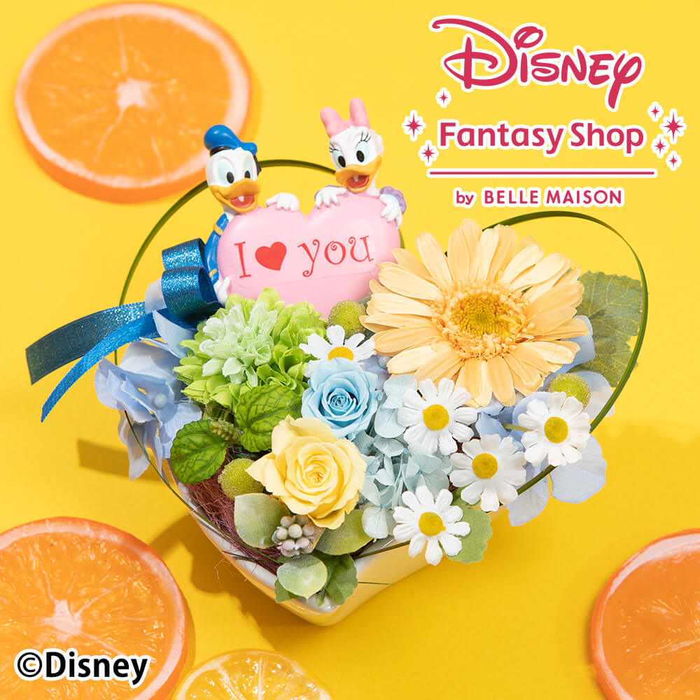 ディズニー プリザーブドフラワー「メッセージ ウィズ ハート/ドナルド