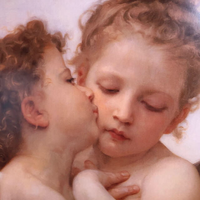 ブーグロー「ファーストキス」アートフレーム ゴールド 額絵 壁掛け