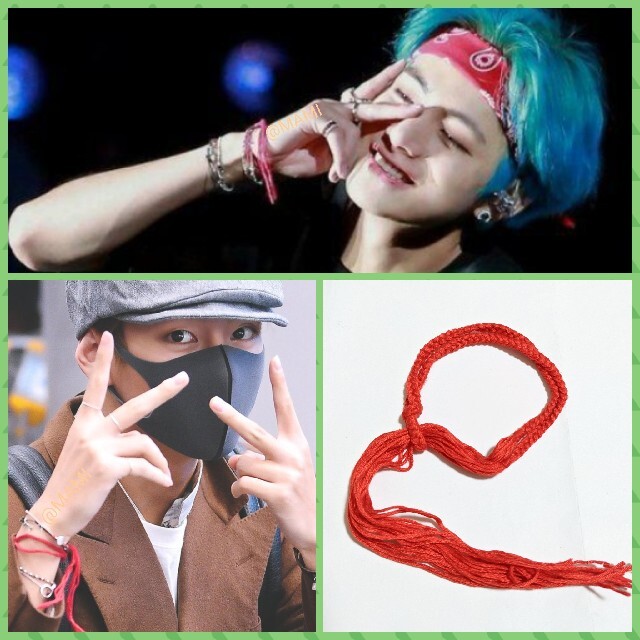 防弾少年団(BTS) - 💜BTS 防弾少年団 テテ 赤紐 ロングブレスレット💜V