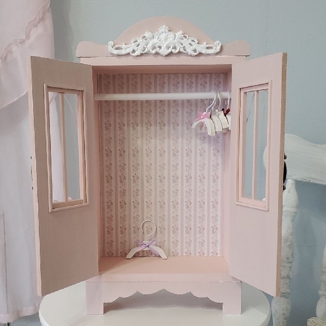 専用】ドール用クローゼット*+リボン+*姫系*ドールハウスやブライス