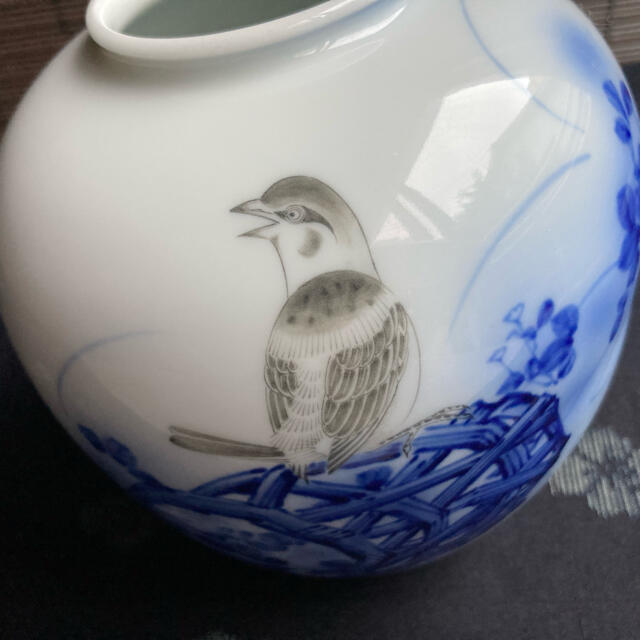 香蘭社 - 香蘭社 花瓶 有田焼 オールド香蘭社 鳥 かごの通販 by