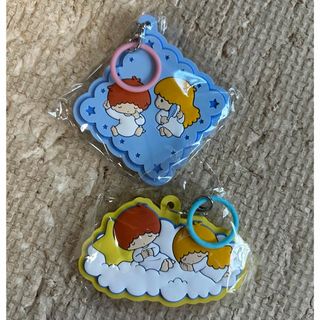 リトルツインスターズ - キキララ レトロ めじるしラバーチャーム 2個