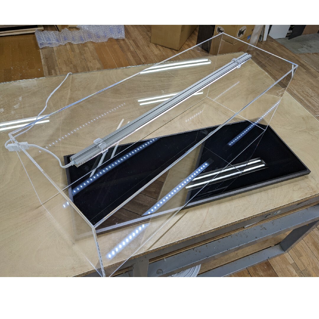 アクリルショーケース 透明5面体の通販 by 風工房(kazecoubou｜ラクマ