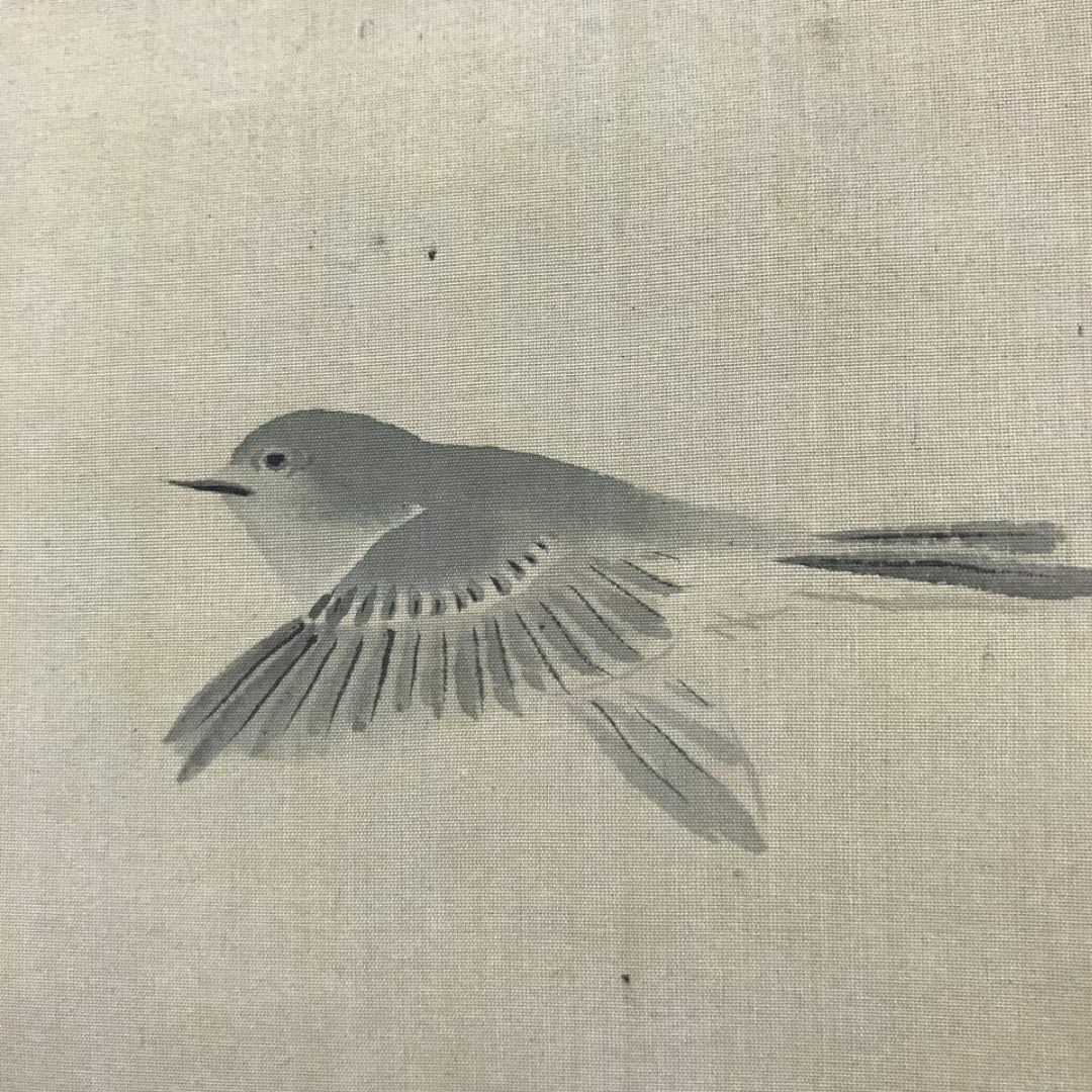 真作】平井直水/梅蘭に鴬図/花鳥図/早春図/掛軸☆宝船☆AC-590の通販