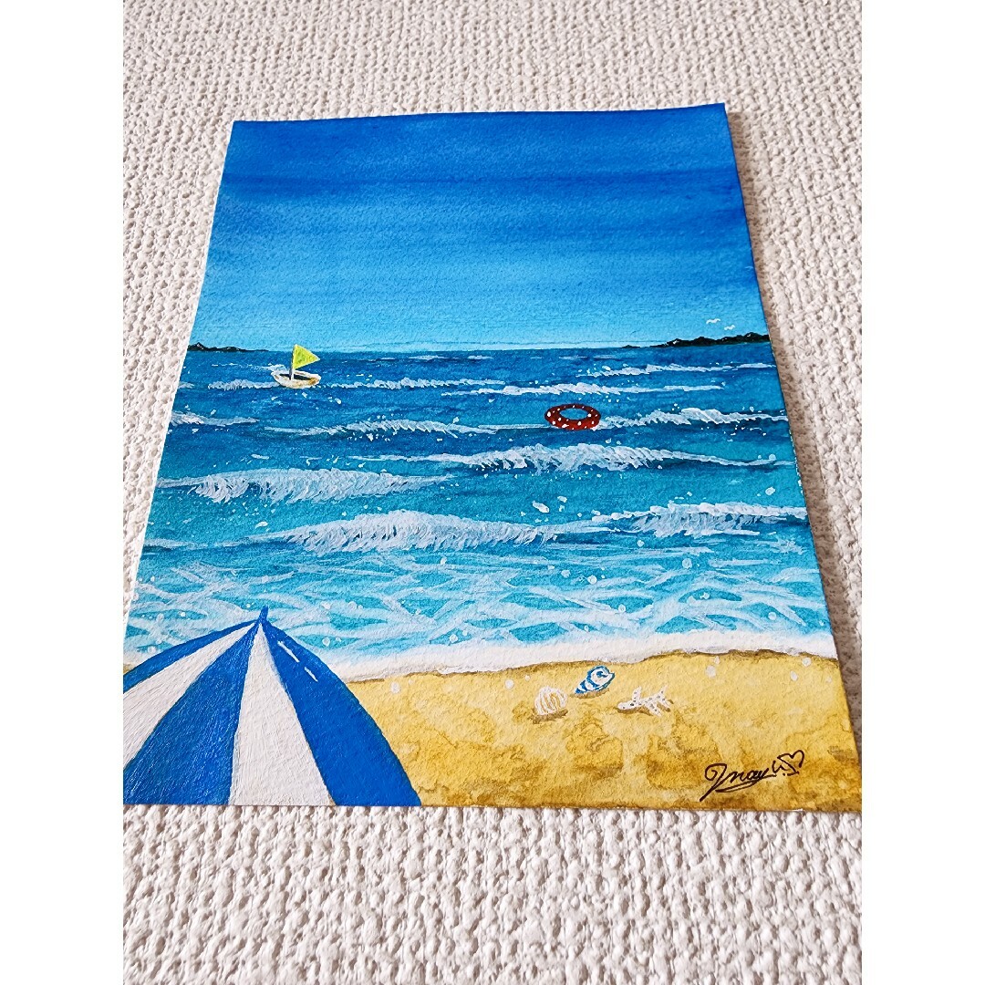 水彩画 風景画 海の絵の通販 by ☆ハッピーカラー☆｜ラクマ