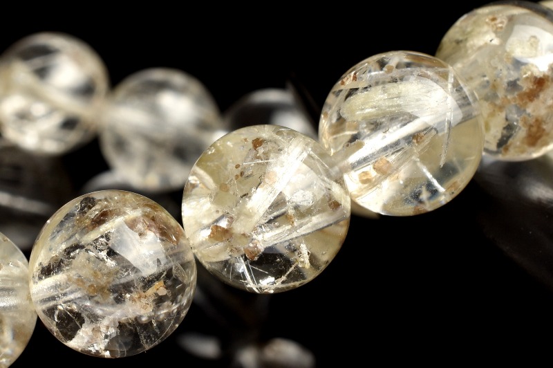 1点物】透明◇雪景色 ホワイトガーデンルチルクォーツ 10.5mm